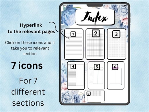 Icy Blue Digital Notebook for Goodnotes & Notability, 200  Stickers (instant Download) - Etsy