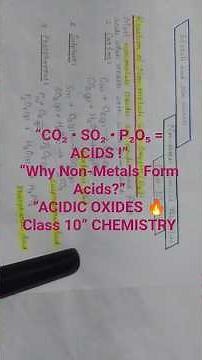 🌟Non-Metals + Oxygen = Acidic Oxides 🔥 | CO₂ SO₂ P₂O₅ | Class 10 Chemistry