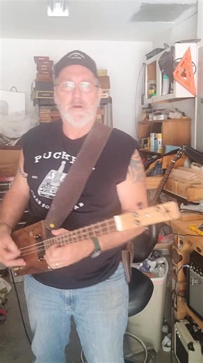 Cigar Box Guitar - Sweet Little Jam in my Puckett CBG T Shirt https://www.southernfireguitars.com/shop | Southern Fire Guitars