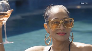 #TraceeEllisRoss is no stranger to living her absolute best life (you’ve probably seen the iconic poolside meme of her floating around the internet). Our November 2021 cover star and favorite rich auntie drops some nuggets of wisdom for the inaugural episode of #PoolsidePearls—while lounging in an aquatic backyard oasis, of course. | Harper's Bazaar