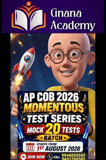 AP COB 2026 Momentous Test Series | 20 Mock Tests | Batch Starts From 1st August 2026 |Gnana Academy