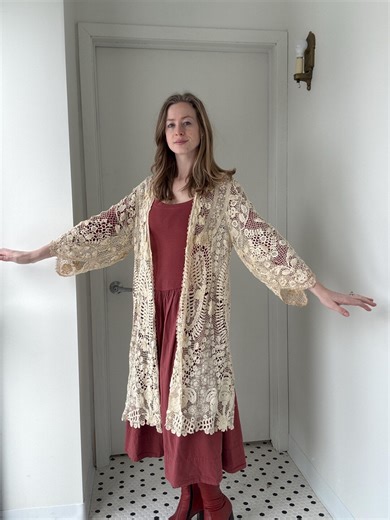 Antique 1900’s Irish Lace Duster, Size Large - Etsy Canada