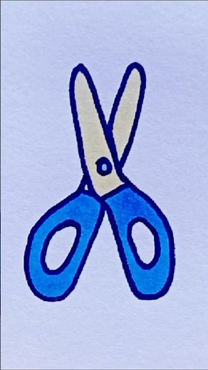 In scissors ✂️ drawing easy art step by step.