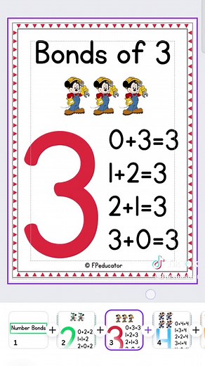Number Bonds Charts 1-10 for Grade 1 | Teaching Numbers and Patterns
