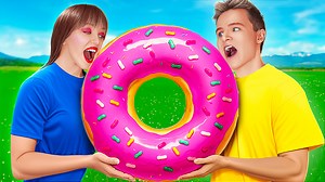 Eating giant food challenge 🤩 funny big vs small recipes for 24 hours by 123 go! Challenge | 123 GO Challenge