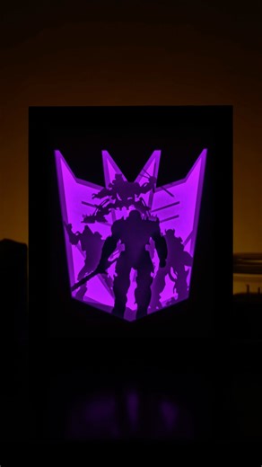 Decepticons DIY Lightbox 💡#decepticons #transformers #papercut