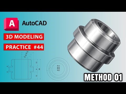 AUTOCAD 3D basic modeling for mechanical practice work #44 #autocad #rkmahato #rkmahato_07