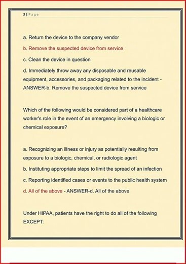 PROPHECY CORE MANDATORY PART 1 PART 2 AND PART 3 EXAM LATEST ACTUAL EXAM WITH COMPLETE QUESTIONS AND