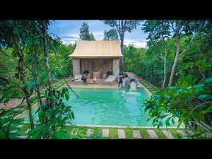 How To Build The Most Beautiful Swimming Pool Around Jungle Bamboo Villa