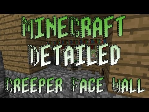 Minecraft Detailed - Creeper Face Wall