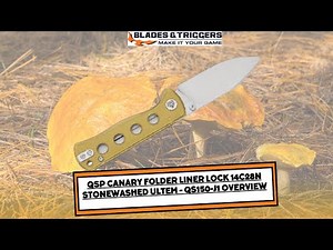 QSP Canary Folder Liner Lock 14c28n Stonewashed Ultem - QS150-J1 Overview