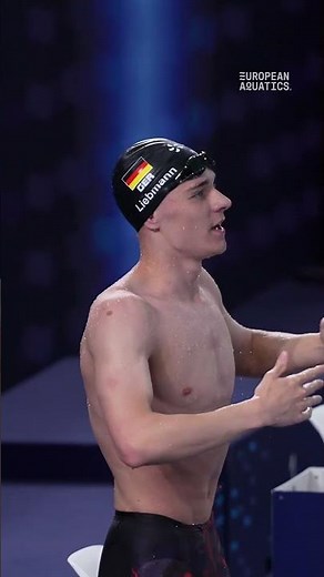 An emotional celebration for Johannes Liebmann after breaking the 1500m Free World Record 👏