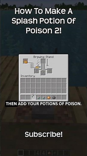 How To Make A Splash Potion Of Poison 2 In Minecraft!