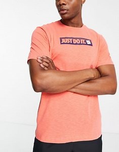 Nike Training Dri-FIT Just Do It slub t-shirt in red | ASOS
