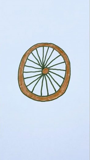 wheel 🛞 creative drawing ideas #drawing #art #kidsart #funny #trending