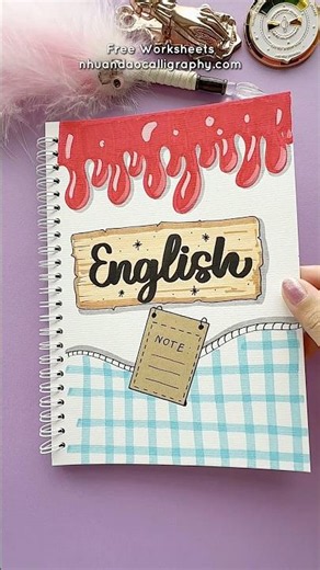 English Front Page Design | Easy School Project #nhuandaocalligraphy #frontpage