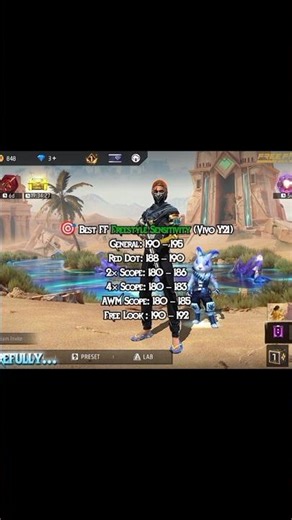 Vivo y 21 📲 ff freestyle sensi ✅ and settings ⚙️. #freefire #ffsensitivitysettings