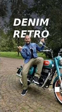 The perfect denim motorcycle jacket for evening: PMJ West #Shorts