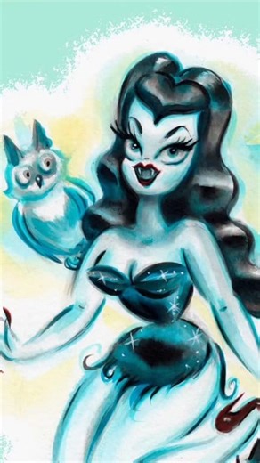 🖤 Vampiress with Owl 🖤⁠ I turned my original watercolor painting into a coloring page for you to enjoy. It is a sneak peek preview of a page that will be in the Halloween coloring book that I am trying to finish! I can't wait to see what you will create with it! You can find it in my FB Coloring Group 🩷 Coloring with Miss Fluff 🩷or Join my mailing list to receive it in the next newsletter in a couple of days!💋💋💋⁠ www.fluffshop.com ⁠ #coloringpages #halloweencoloring #halloweencoloringbook