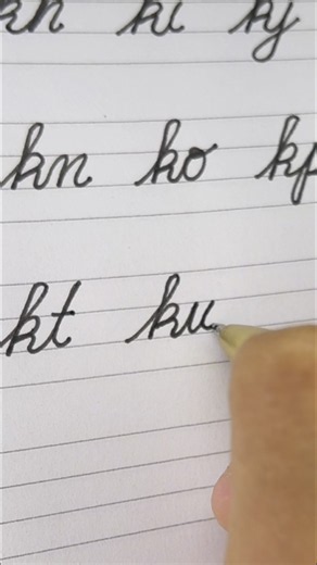 Connecting Lowercase Cursive Letter k | ka to kz | Cursive Writing