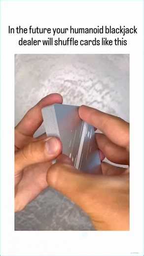 snap on Instagram: "The video features Sharpa's humanoid robot 'North' demonstrating precise card shuffling and fanning at CES 2026 in Las Vegas, a tech showcase that drew over 130,000 attendees and highlighted automation advancements. Posted by a Vegas-focused account, it envisions robots replacing human blackjack dealers, aligning with industry trials like MGM Resorts' AI croupiers, potentially cutting labour costs by 30% per a 2025 Deloitte report. User replies blend humour and scepticism, no