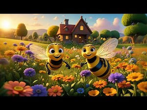 Five Busy Bees Build a Hive | Bee Song for Kids | Fun Learning Rhyme About Nature & Teamwork