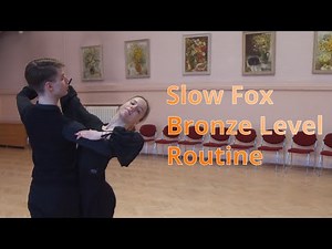 Slow Foxtrot Bronze Level Choreography | Feather Finish, Reverse Turn