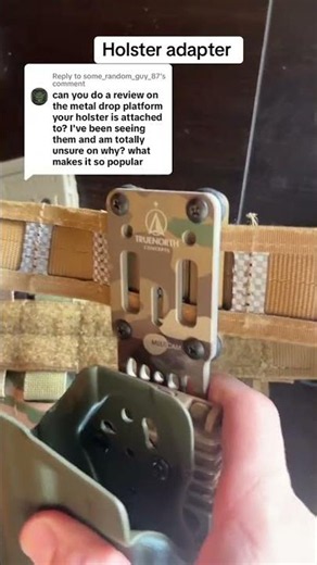 Replying to Comment Modular Holster Adapter. I’m not a belt kit pro, but like the way this works
