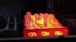 heat treatment process of metal pieces, parts, components. manufacturing of forging. normalizing, iso thermal annealing, controlled cooling, hardening, tempering with scada system control