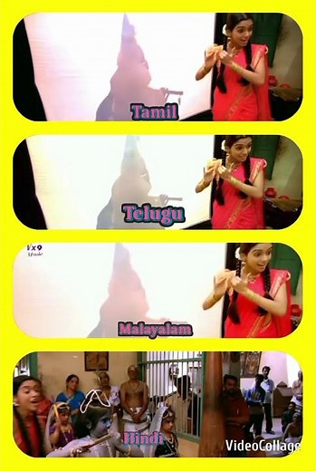 🌈 Mukundha Mukundha Song in 4 Languages 🎦 | Multilingual Tamil Telugu Kannada Hindi | #Shorts #viral