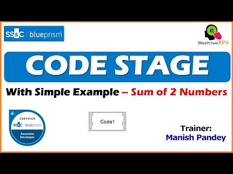 Code Stage in Blue Prism with Simple Example