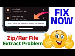 🔴Fix: Couldn't extract files. Something is wrong with the folder | Google Files Unzip issue