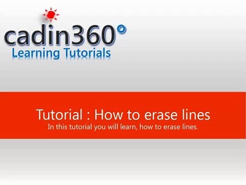 How to erase lines using AutoCAD Erase command