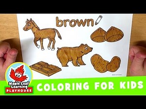 Brown Coloring Page for Kids | Maple Leaf Learning Playhouse