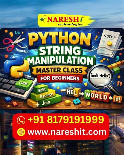 No 1 Python String Manipulation Master Class for Beginners | Python for Beginners | AI Jobs 2026.