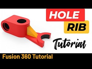Autodesk Fusion 360 Tutorial For Beginners- Exercise 277 Hole and Rib Feature