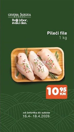Crvena jabuka market - Vikend akcija 16.4. - 18.4.2026.