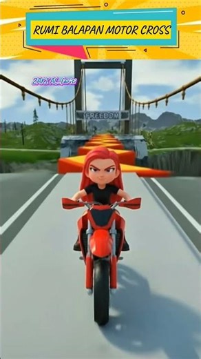 Rumi Balapan Motor Cross Malah Jatuh #dubbing #minecraft #roblox #anomali #labubu #funny #shortvideo