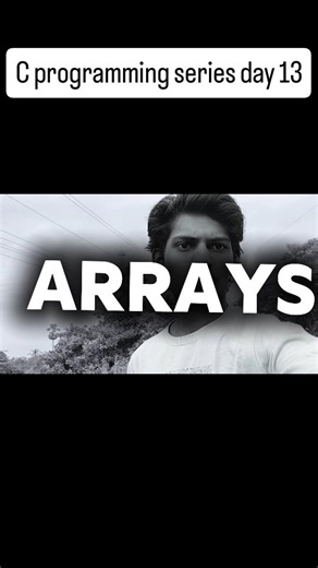 Abhi_speaks on Instagram: "C programming series day 13🔥🔥 . . . #viral #coding #reelsinstagram #india #indianreels #cprogramminglanguage #codingseries #arrays #skill #explore #explorepage #foryou #fypage #btech #degree #education #students"