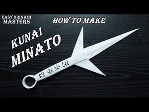 How to make Kunai Minato from paper. Ninja weapon.