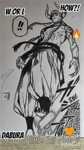 Dabura modulo art 🧡✨#anime #jjk #yuji #dabura #shorts