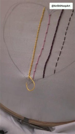 Stem Stitch Embroidery Tutorial 🧵 | Easy Hand Embroidery Stitch for Beginners