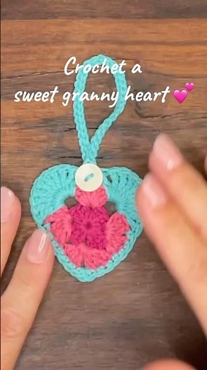 Crochet Heart Charm 💕 Easy & Cute DIY #crochetheart