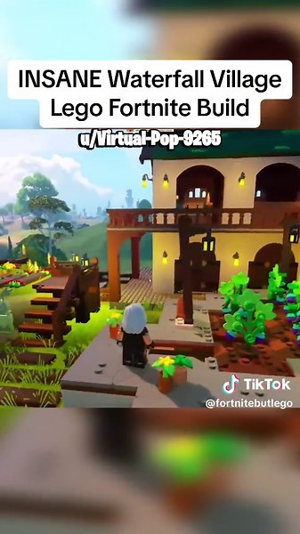 Insane LEGO Fortnite Waterfall Village Build