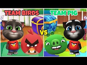My Talking Tom 2 Joins the Battle: Angry Birds vs Pigs! Who Will Win? #talkingtom