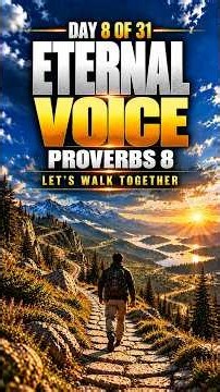 ETERNAL VOICE | Proverbs 8 | Day 8 of 31 #misiondivina #proverbs #letswalktogether #quotes