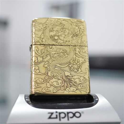 Custom Engraved Zippo Lighter, Brass Armor Lighter, Flying Dragon on Clouds, Personalized Gift - Etsy
