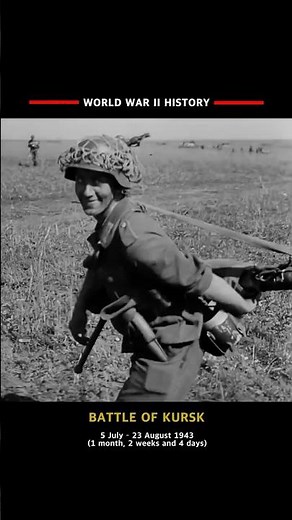 The Battle of Kursk, the largest tank battle between Germany and the Soviet Union, World War II #ww2