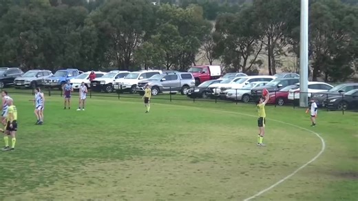 Slippery Day for Boundary Umpire | AFL Umpire Hit by Ball