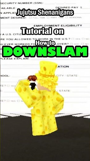 Tutorial on How to Downslam in JJS :D | #shorts #roblox #jjs #jujutsushenanigans #jjk